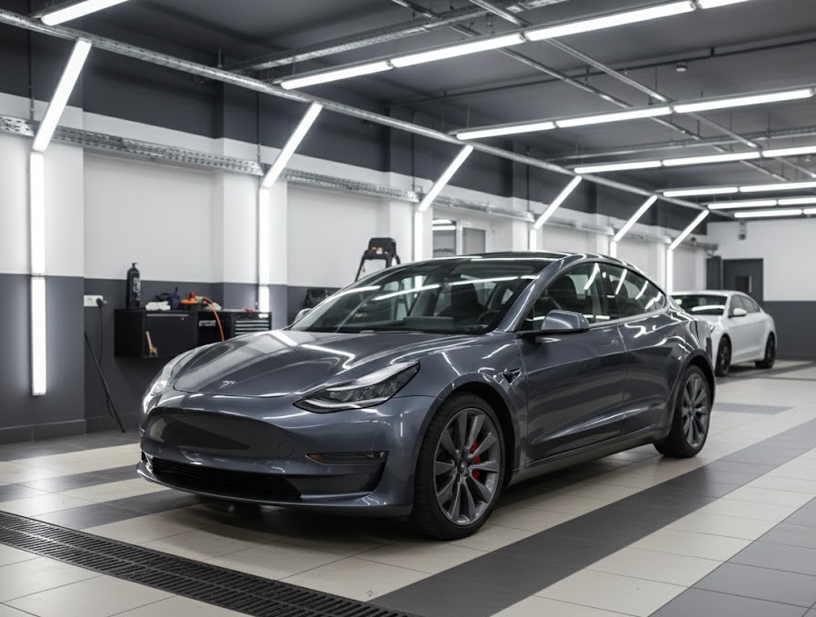 Tesla Model 3: атермальная тонировка стёкол и панорамной крыши нанокерамической плёнкой LLumar AIR 80